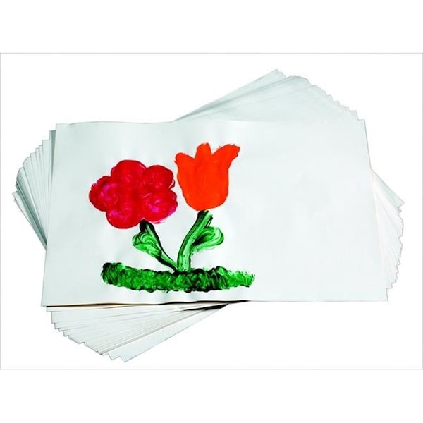 School Smart School Smart 085373 Sulphite Finger Paint Paper; White; Pack - 100 85373 - main